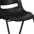 Flash Furniture RUT-16-PDR-BLACK-GG Hercules Black Ergonomic Shell Stack Chair with Black Frame and 16
