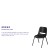 Flash Furniture RUT-16-PDR-BLACK-GG Hercules Black Ergonomic Shell Stack Chair with Black Frame and 16