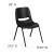 Flash Furniture RUT-16-PDR-BLACK-GG Hercules Black Ergonomic Shell Stack Chair with Black Frame and 16