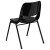 Flash Furniture RUT-16-PDR-BLACK-GG Hercules Black Ergonomic Shell Stack Chair with Black Frame and 16