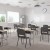 Flash Furniture RUT-16-PDR-GY-GG Hercules Gray Ergonomic Shell Stack Chair with Black Frame and 16