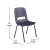 Flash Furniture RUT-16-PDR-NAVY-GG Hercules Navy Ergonomic Shell Stack Chair with Black Frame and 16