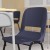 Flash Furniture RUT-16-PDR-NAVY-GG Hercules Navy Ergonomic Shell Stack Chair with Black Frame and 16
