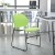 Flash Furniture RUT-188-GN-GG Hercules Green Ultra-Compact Stack Chair with Black Powder Coated Frame addl-1
