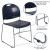 Flash Furniture RUT-188-NY-GG Hercules Navy Ultra-Compact Stack Chair with Silver Powder Coated Frame addl-4