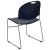 Flash Furniture RUT-188-NY-GG Hercules Navy Ultra-Compact Stack Chair with Silver Powder Coated Frame addl-6