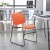 Flash Furniture RUT-188-OR-GG Hercules Orange Ultra-Compact Stack Chair with Black Powder Coated Frame addl-1