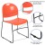 Flash Furniture RUT-188-OR-GG Hercules Orange Ultra-Compact Stack Chair with Black Powder Coated Frame addl-4