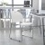 Flash Furniture RUT-188-WH-GG Hercules White Ultra-Compact Stack Chair with Silver Powder Coated Frame addl-1