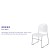 Flash Furniture RUT-188-WH-GG Hercules White Ultra-Compact Stack Chair with Silver Powder Coated Frame addl-3