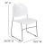 Flash Furniture RUT-188-WH-GG Hercules White Ultra-Compact Stack Chair with Silver Powder Coated Frame addl-5