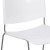Flash Furniture RUT-188-WH-GG Hercules White Ultra-Compact Stack Chair with Silver Powder Coated Frame addl-6