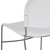 Flash Furniture RUT-188-WH-GG Hercules White Ultra-Compact Stack Chair with Silver Powder Coated Frame addl-9