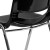 Flash Furniture RUT-18-BK-CHR-GG Hercules Black Ergonomic Shell Stack Chair with Chrome Frame and 18