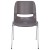 Flash Furniture RUT-18-GY-CHR-GG Hercules Gray Ergonomic Shell Stack Chair with Chrome Frame and 18