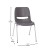 Flash Furniture RUT-18-GY-CHR-GG Hercules Gray Ergonomic Shell Stack Chair with Chrome Frame and 18