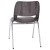 Flash Furniture RUT-18-GY-CHR-GG Hercules Gray Ergonomic Shell Stack Chair with Chrome Frame and 18