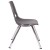 Flash Furniture RUT-18-GY-CHR-GG Hercules Gray Ergonomic Shell Stack Chair with Chrome Frame and 18