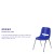Flash Furniture RUT-18-NVY-CHR-GG Hercules Navy Ergonomic Shell Stack Chair with Chrome Frame and 18