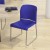 Flash Furniture RUT-238A-BL-GG Hercules Blue Full Back Contoured Stack Chair with Gray Powder Coated Sled Base addl-1