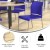 Flash Furniture RUT-238A-BL-GG Hercules Blue Full Back Contoured Stack Chair with Gray Powder Coated Sled Base addl-3