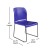 Flash Furniture RUT-238A-BL-GG Hercules Blue Full Back Contoured Stack Chair with Gray Powder Coated Sled Base addl-4