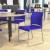 Flash Furniture RUT-238A-BL-GG Hercules Blue Full Back Contoured Stack Chair with Gray Powder Coated Sled Base addl-5