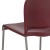 Flash Furniture RUT-238A-BY-GG Hercules Burgundy Full Back Contoured Stack Chair with Gray Powder Coated Sled Base addl-12