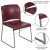Flash Furniture RUT-238A-BY-GG Hercules Burgundy Full Back Contoured Stack Chair with Gray Powder Coated Sled Base addl-4