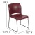 Flash Furniture RUT-238A-BY-GG Hercules Burgundy Full Back Contoured Stack Chair with Gray Powder Coated Sled Base addl-5