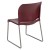 Flash Furniture RUT-238A-BY-GG Hercules Burgundy Full Back Contoured Stack Chair with Gray Powder Coated Sled Base addl-6
