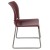 Flash Furniture RUT-238A-BY-GG Hercules Burgundy Full Back Contoured Stack Chair with Gray Powder Coated Sled Base addl-8