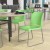 Flash Furniture RUT-238A-GN-GG Hercules Green Full Back Contoured Stack Chair with Gray Powder Coated Sled Base addl-1