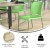Flash Furniture RUT-238A-GN-GG Hercules Green Full Back Contoured Stack Chair with Gray Powder Coated Sled Base addl-3