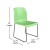 Flash Furniture RUT-238A-GN-GG Hercules Green Full Back Contoured Stack Chair with Gray Powder Coated Sled Base addl-4