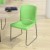 Flash Furniture RUT-238A-GN-GG Hercules Green Full Back Contoured Stack Chair with Gray Powder Coated Sled Base addl-5