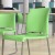 Flash Furniture RUT-238A-GN-GG Hercules Green Full Back Contoured Stack Chair with Gray Powder Coated Sled Base addl-6