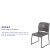 Flash Furniture RUT-238A-GY-GG Hercules Gray Full Back Contoured Stack Chair with Black Powder Coated Sled Base addl-3