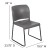 Flash Furniture RUT-238A-GY-GG Hercules Gray Full Back Contoured Stack Chair with Black Powder Coated Sled Base addl-5