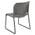 Flash Furniture RUT-238A-GY-GG Hercules Gray Full Back Contoured Stack Chair with Black Powder Coated Sled Base addl-6