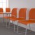 Flash Furniture RUT-238A-OR-GG Hercules Orange Full Back Contoured Stack Chair with Gray Powder Coated Sled Base addl-1
