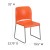 Flash Furniture RUT-238A-OR-GG Hercules Orange Full Back Contoured Stack Chair with Gray Powder Coated Sled Base addl-4