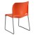 Flash Furniture RUT-238A-OR-GG Hercules Orange Full Back Contoured Stack Chair with Gray Powder Coated Sled Base addl-5
