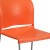 Flash Furniture RUT-238A-OR-GG Hercules Orange Full Back Contoured Stack Chair with Gray Powder Coated Sled Base addl-6