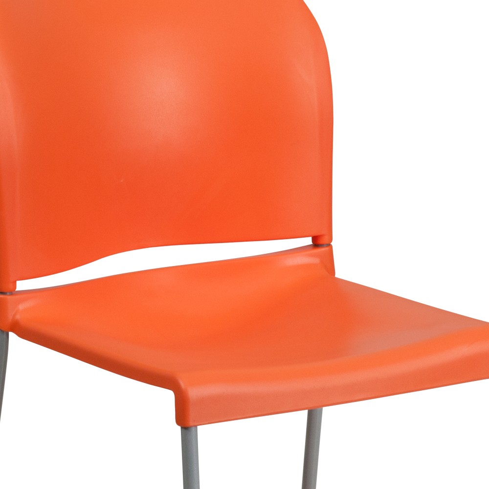 Flash Furniture RUT-238A-OR-GG Hercules Orange Full Back Contoured ...