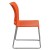 Flash Furniture RUT-238A-OR-GG Hercules Orange Full Back Contoured Stack Chair with Gray Powder Coated Sled Base addl-7