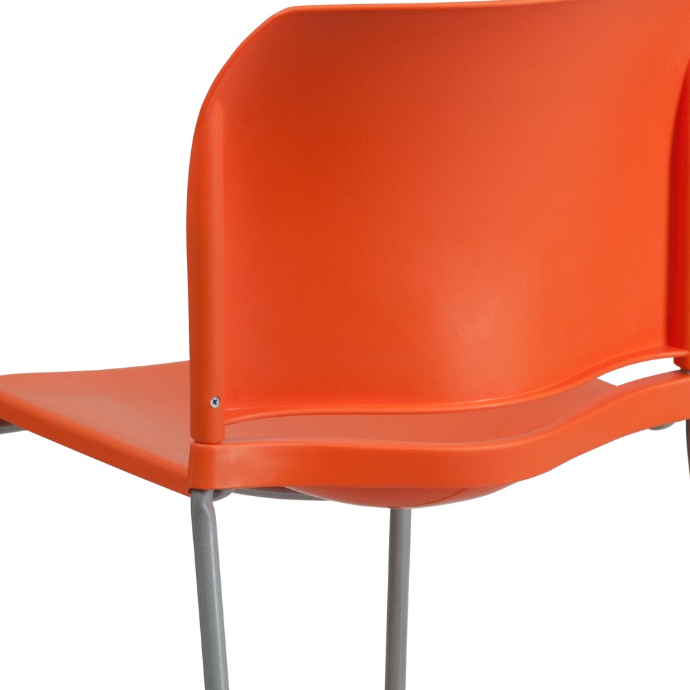 Flash Furniture RUT-238A-OR-GG Hercules Orange Full Back Contoured ...
