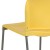 Flash Furniture RUT-238A-YL-GG Hercules Yellow Full Back Contoured Stack Chair with Gray Powder Coated Sled Base addl-12