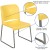 Flash Furniture RUT-238A-YL-GG Hercules Yellow Full Back Contoured Stack Chair with Gray Powder Coated Sled Base addl-4