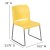 Flash Furniture RUT-238A-YL-GG Hercules Yellow Full Back Contoured Stack Chair with Gray Powder Coated Sled Base addl-5